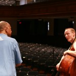 Working on an arrangement with John Clayton Jr 2009 ISB